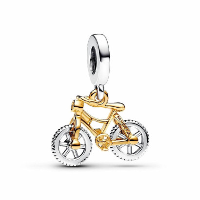 Charm Pandora plata chapada bicicleta - 763354C01