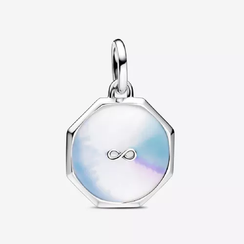Charm Pandora infinit plata amb blanc - 793367C01