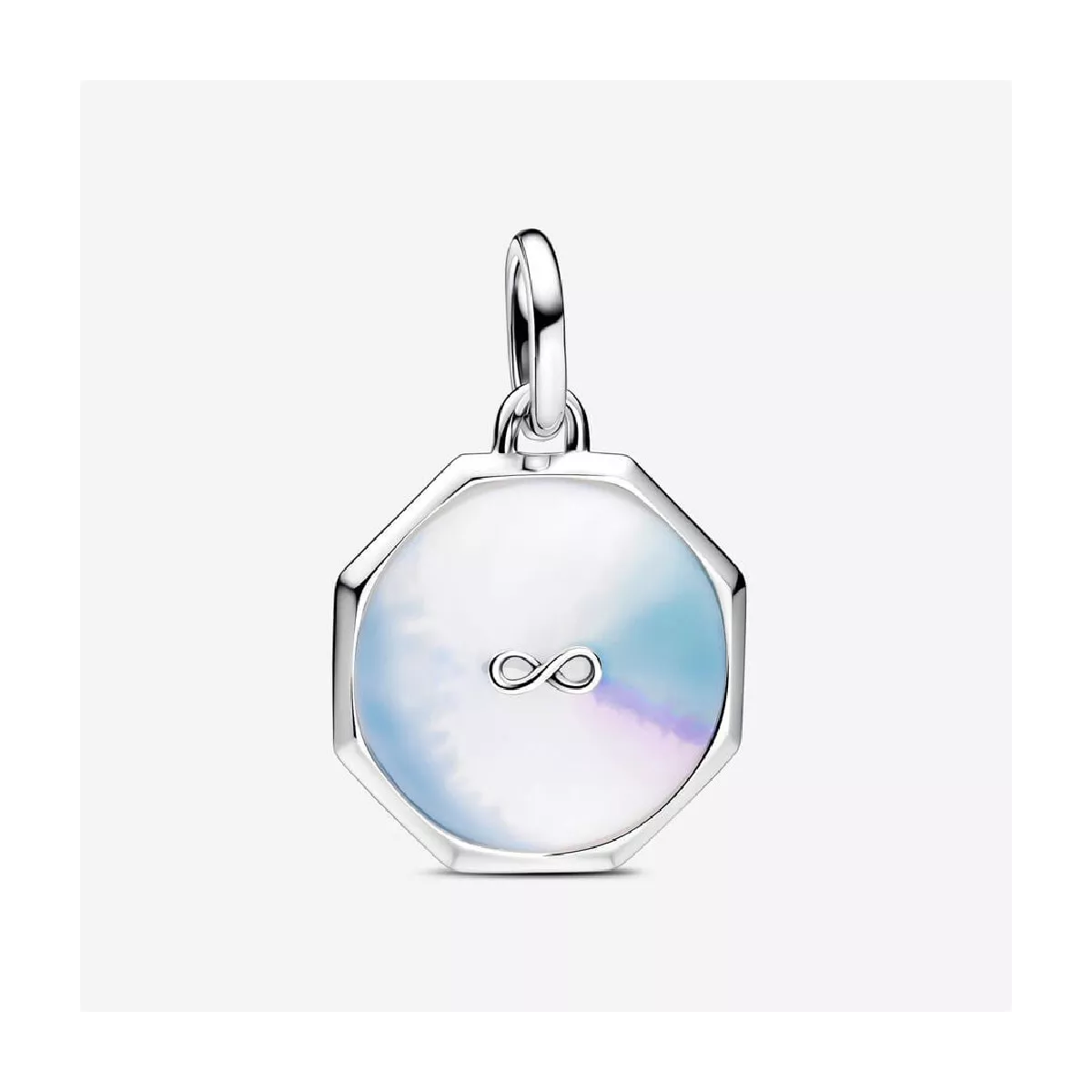 Charm Pandora infinit plata amb blanc - 793367C01