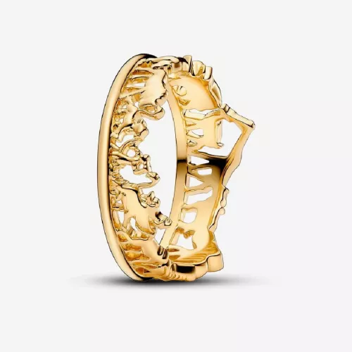 Anillo Pandora Disney Rey Leon plata baño oro 14k - 163362C00