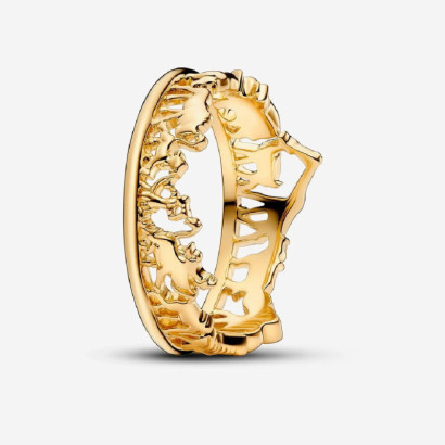 Anillo Pandora Disney Rey Leon plata baño oro 14k - 163362C00