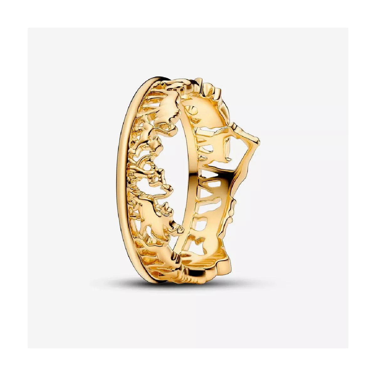 Anell Pandora Disney Rei Lleo plata bany or 14k - 163362C00