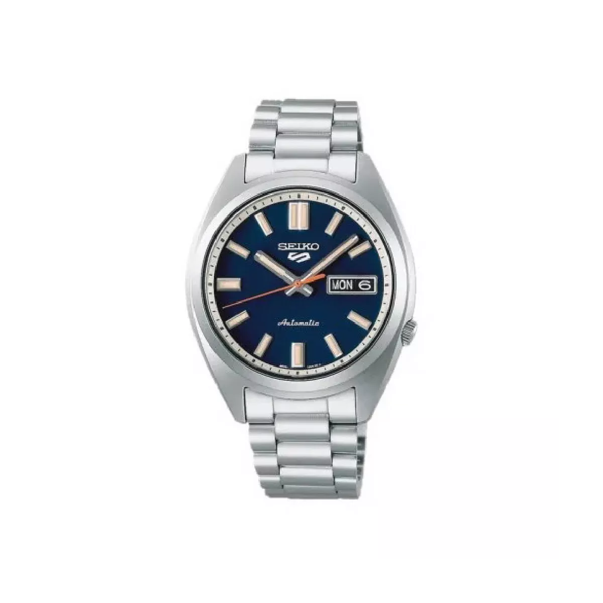 Reloj Seiko 5 Sports Snxs Style 37.5mm esfera azul automatico 4R water resistant 100m - SRPK87K1