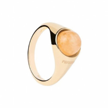 Anillo Pdpaola Yellow Aventurine Moon plata chapada - AN01-B20