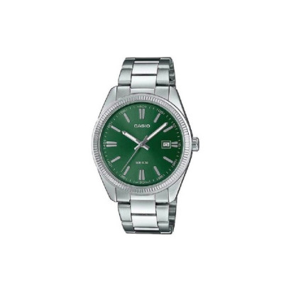 Reloj Casio esfera verde 39mm de diametro de caja 50m water resistant acero - MTP-1302PD-3AV
