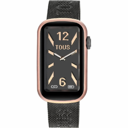 Reloj Tous To T-Band caja aluminio rose 16x44mm smartwatch caddena acero negro water resistant  - 3000132300