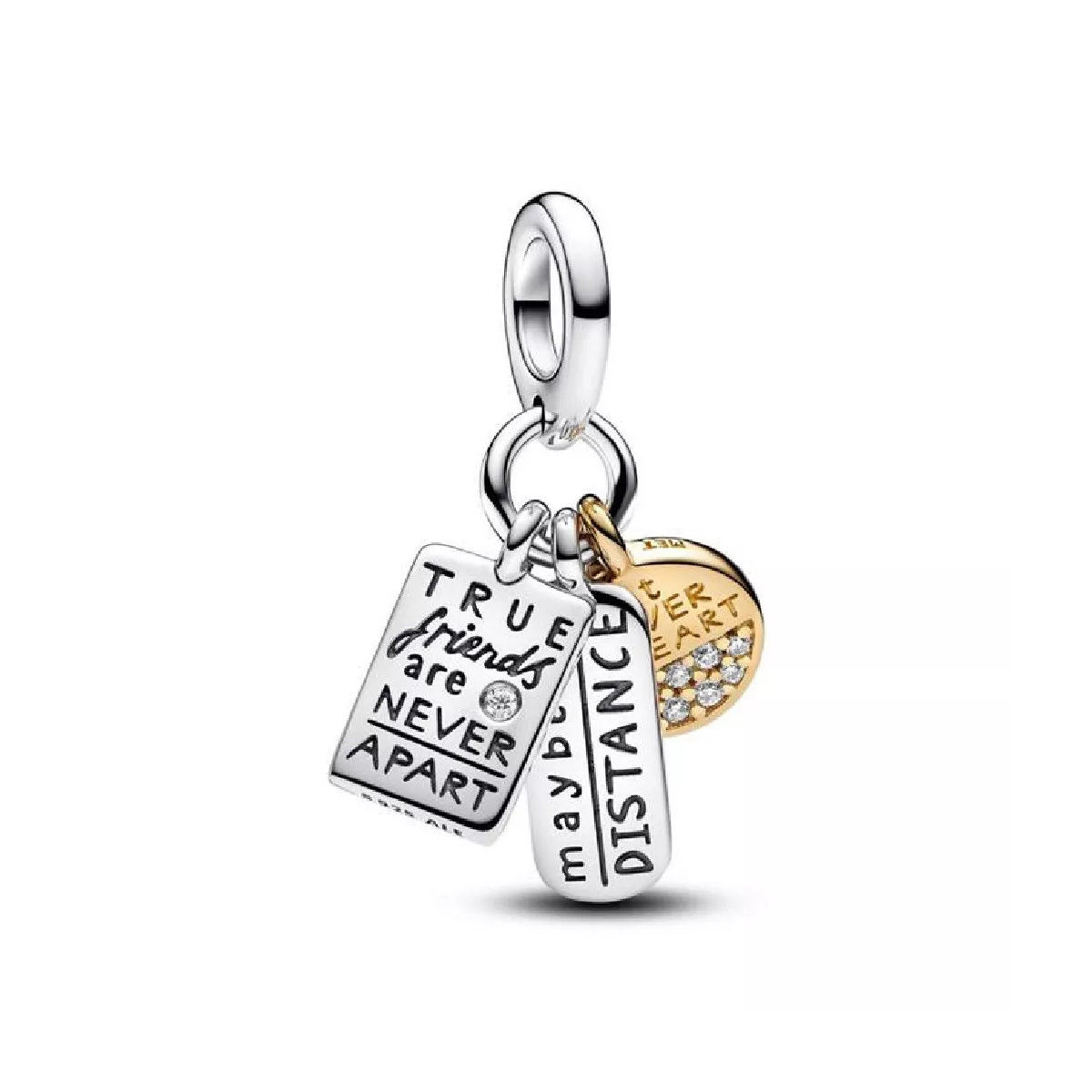 Charm Pandora plata friendship 14k gold-plated - 763436C01