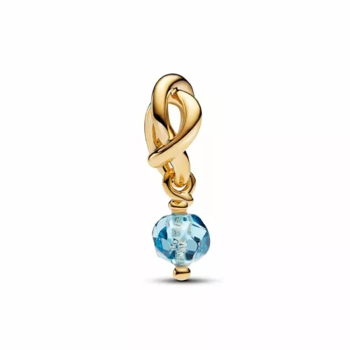 Charm Pandora plata 14k gold-plated zircon blau - 763462C03