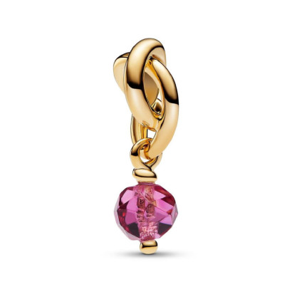 Charm Pandora plata 14k gold-plated zircon rosa - 763462C10