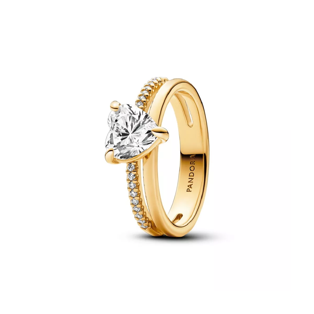 Anillo Pandora plata 14k gold-plated circon - 163100C01