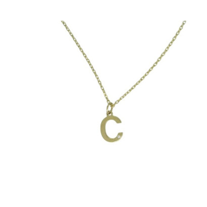 Penjoll or groc lletra C i brillant - BR2277-1ASC
