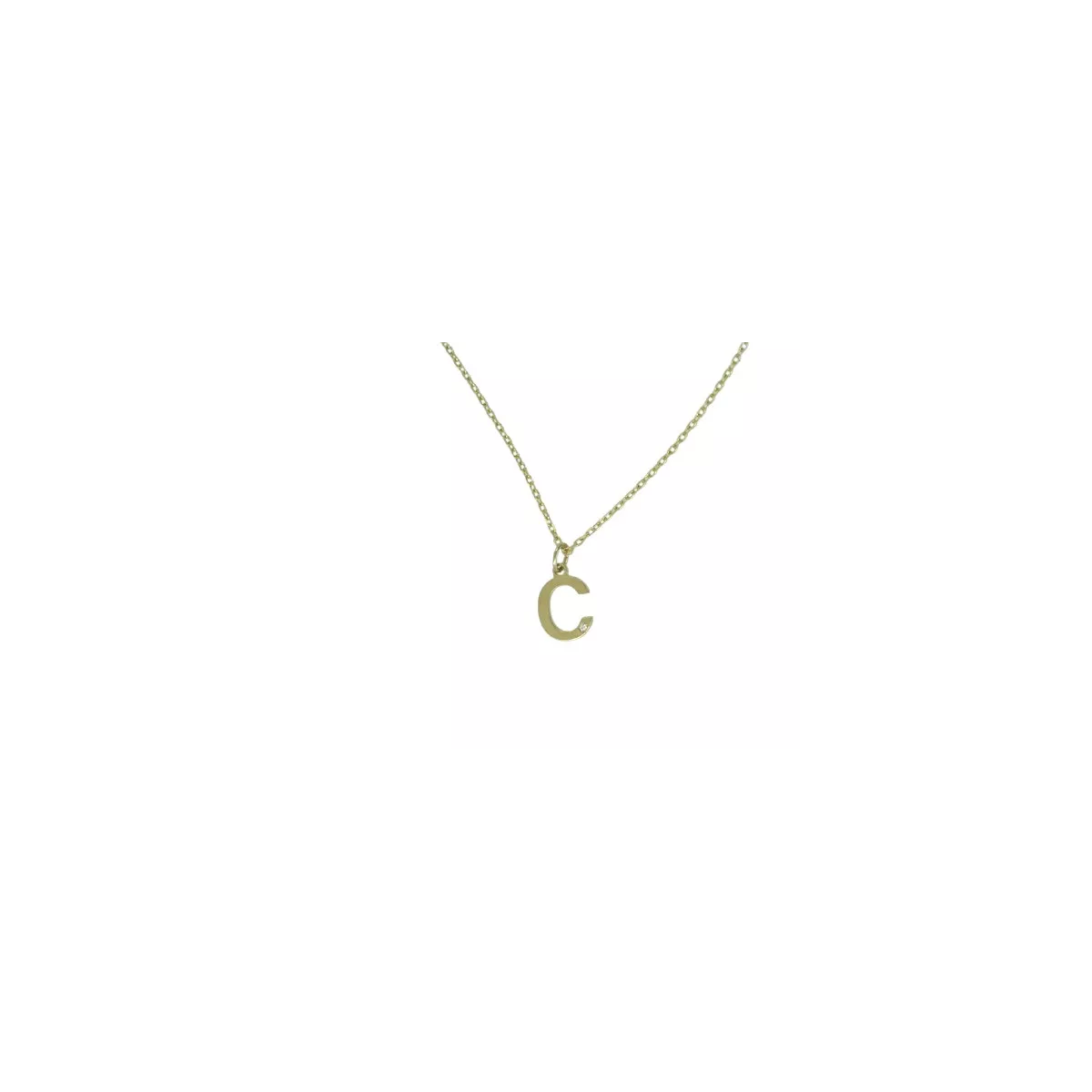 Penjoll or groc lletra C i brillant - BR2277-1C-25