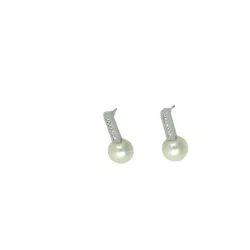 Arracades or blanc brillants i perla - BR2015PP
