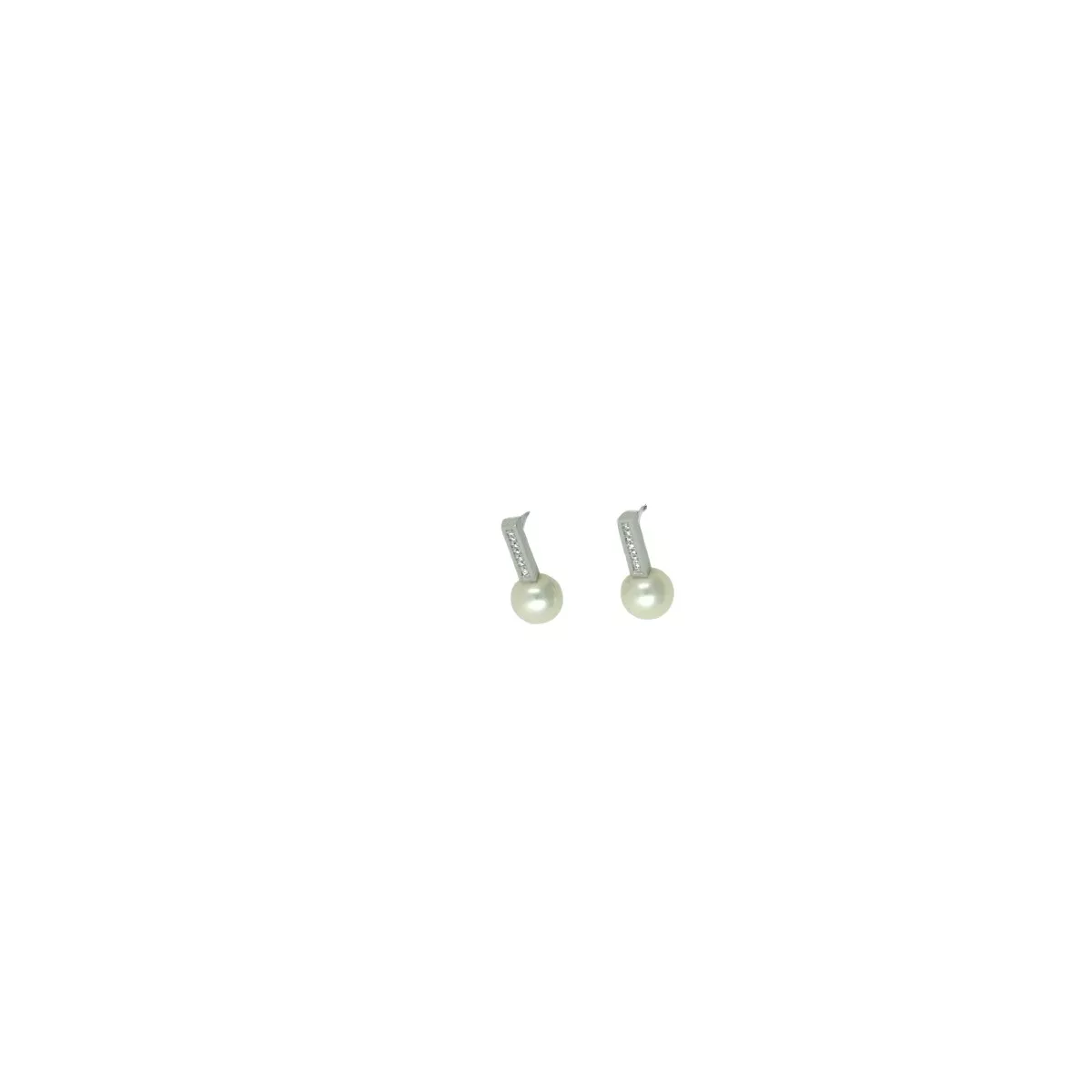 Arracades or blanc brillants i perla - BR2015PP