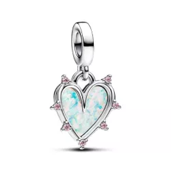 Charm Pandora plata cor opal zircon - 793434C01