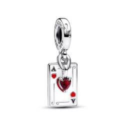 Charm Pandora carta esmalte rojo y blanco Villains Queen  - 793420C01