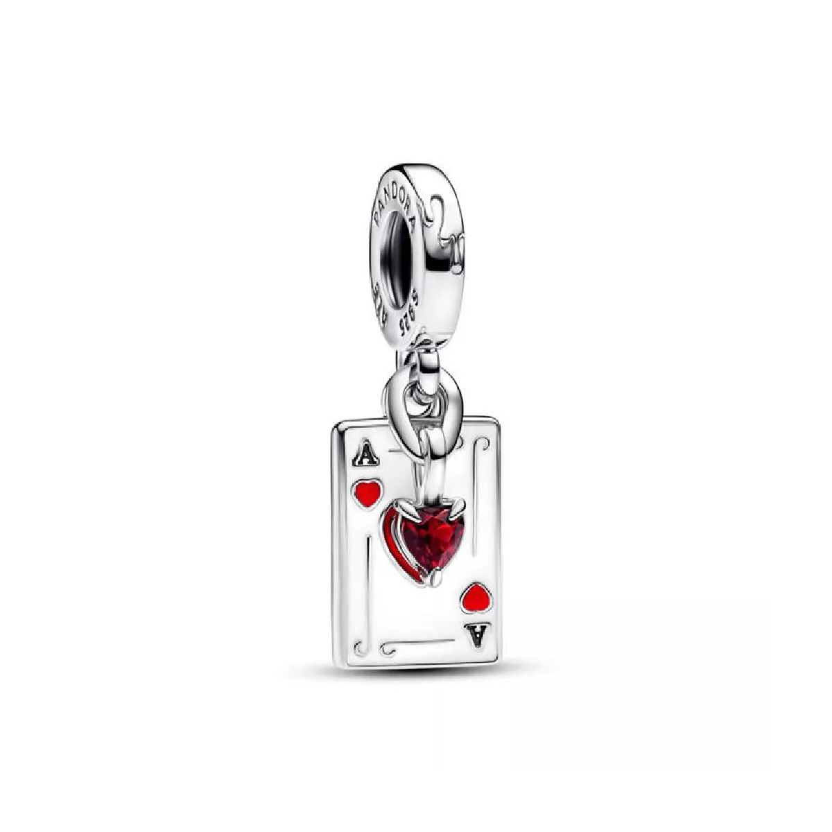 Charm Pandora carta esmalte rojo y blanco Villains Queen  - 793420C01