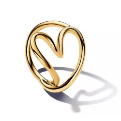 Anillo Pandora plata 14k gold-plated corazon - 163288C00