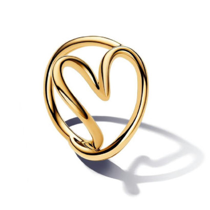 Anillo Pandora plata 14k gold-plated corazon - 163288C00
