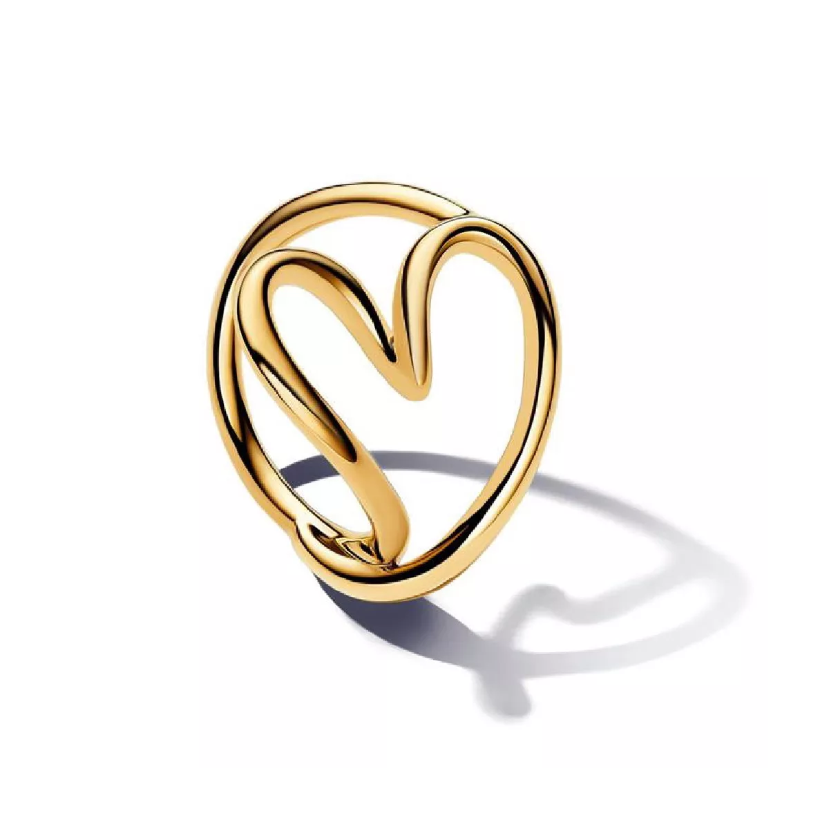 Anillo Pandora plata 14k gold-plated corazon - 163288C00