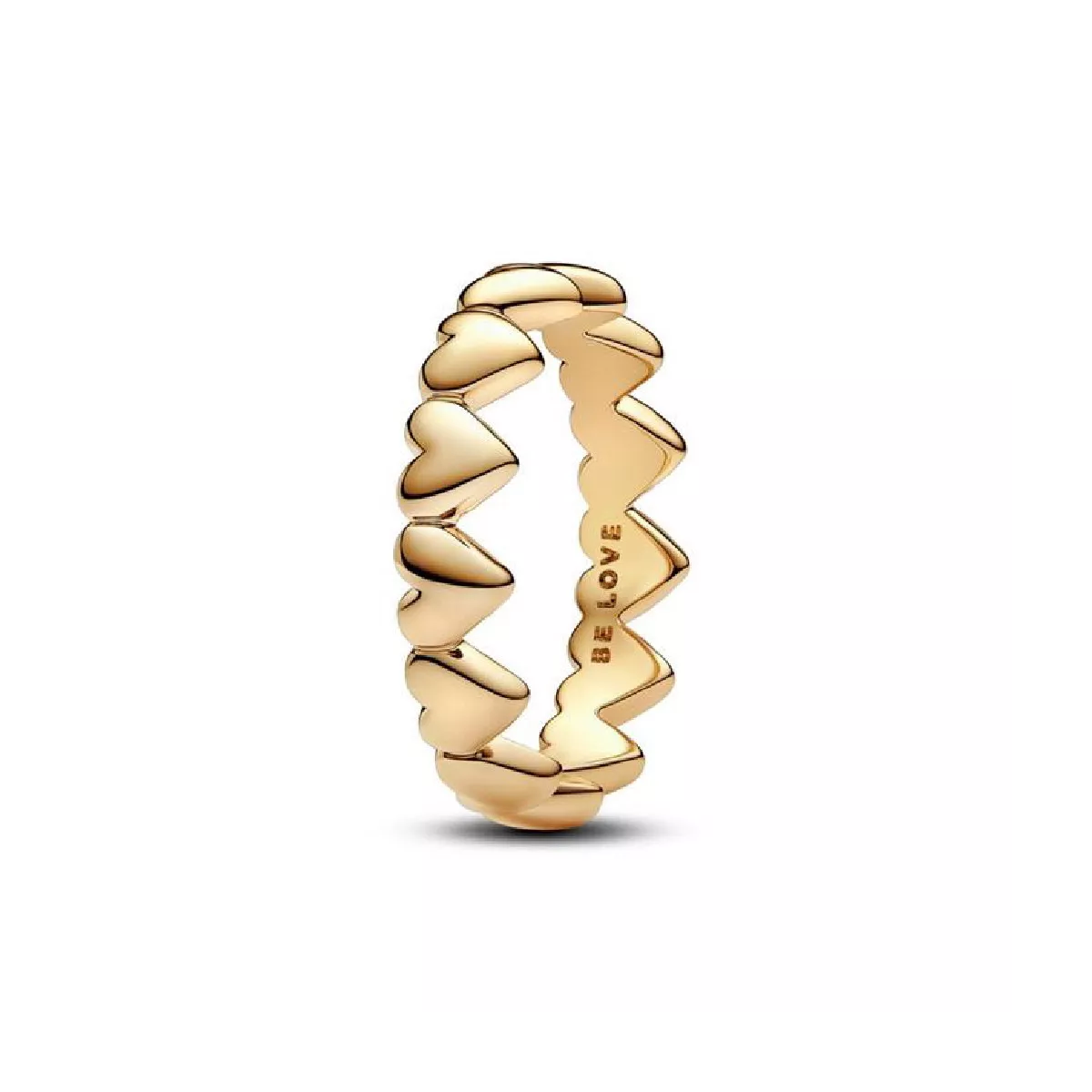 Anell Pandora plata 14k gold-plated cors - 163427C00