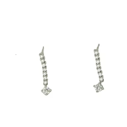 Arracades penjant or blanc brill 0,47k - B3715-7-6P