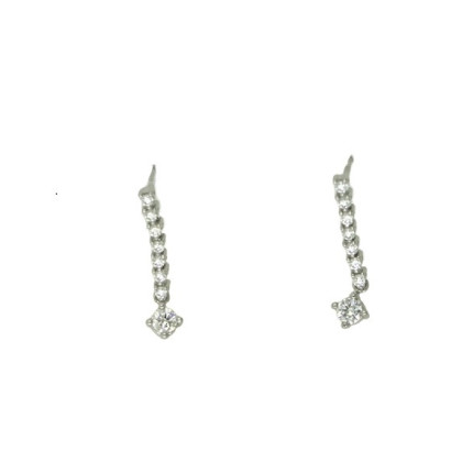 Pendientes colgar oro blanco brill 0,47k - B3715-7-6P