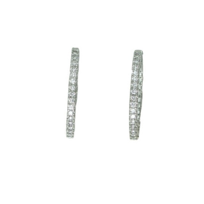 Arracades or blanc 0.66k brillants criolles - B50-2