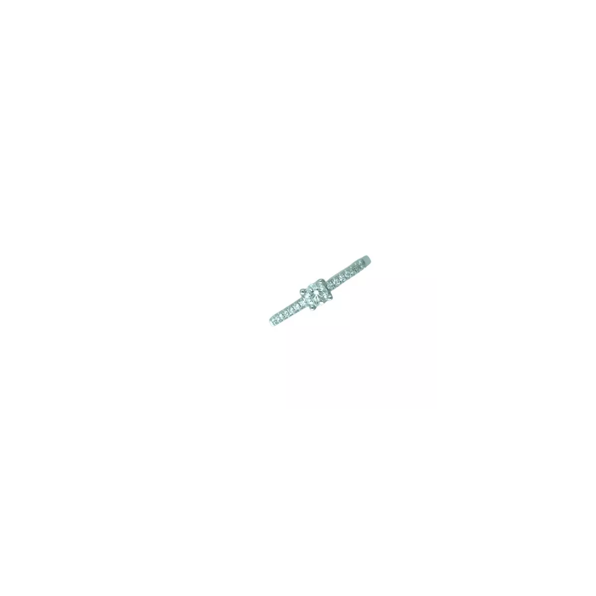 Anillo oro blanco 0.27k brillantes 1+14brill. - BS14-3