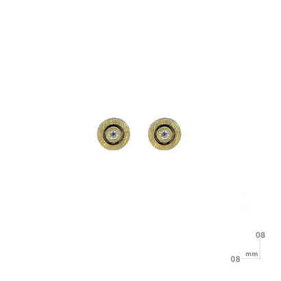 Pendientes Miquel Sarda plata oro y brillante - 24083