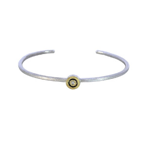 Pulsera Miquel Sarda plata oro y brillante - 24085