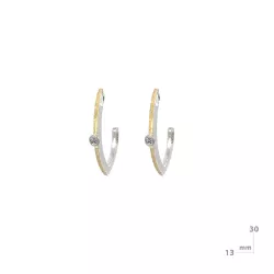 Arracades Miquel Sarda plata or i brillant - 24112G