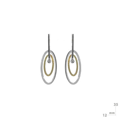 Pendientes Miquel Sarda plata oro brillante - 24164