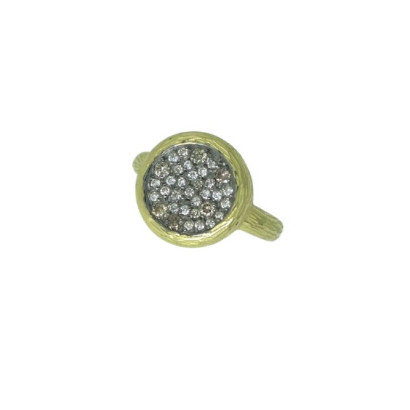 Anillo oro amarillo 18k brillantes brown - S-3614
