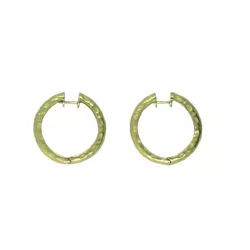 Pendientes oro amarillo 18k rustico criolla 30mm de diametro exterior - RMP-05005