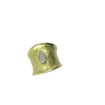 Anell or groc rustic 18k brill-0.14k - S-3373-C