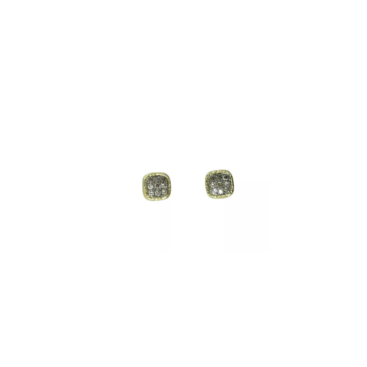 Arracades or groc 18k brillants brown 0.52k - P-21441