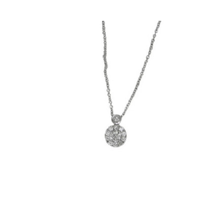 Colgante oro blanco y brillantes 0.31k+0.18k - V-3326/CL/G