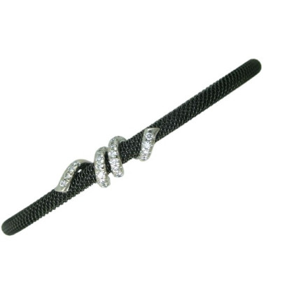 Polsera or blanc 18k brillants i acer - V-3548/PU/B