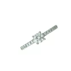 Anell or  blanc 0.45k brillant i 0.36k brillants - S-3991