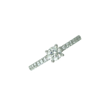 Anell or  blanc 0.45k brillant i 0.36k brillants - S-3991