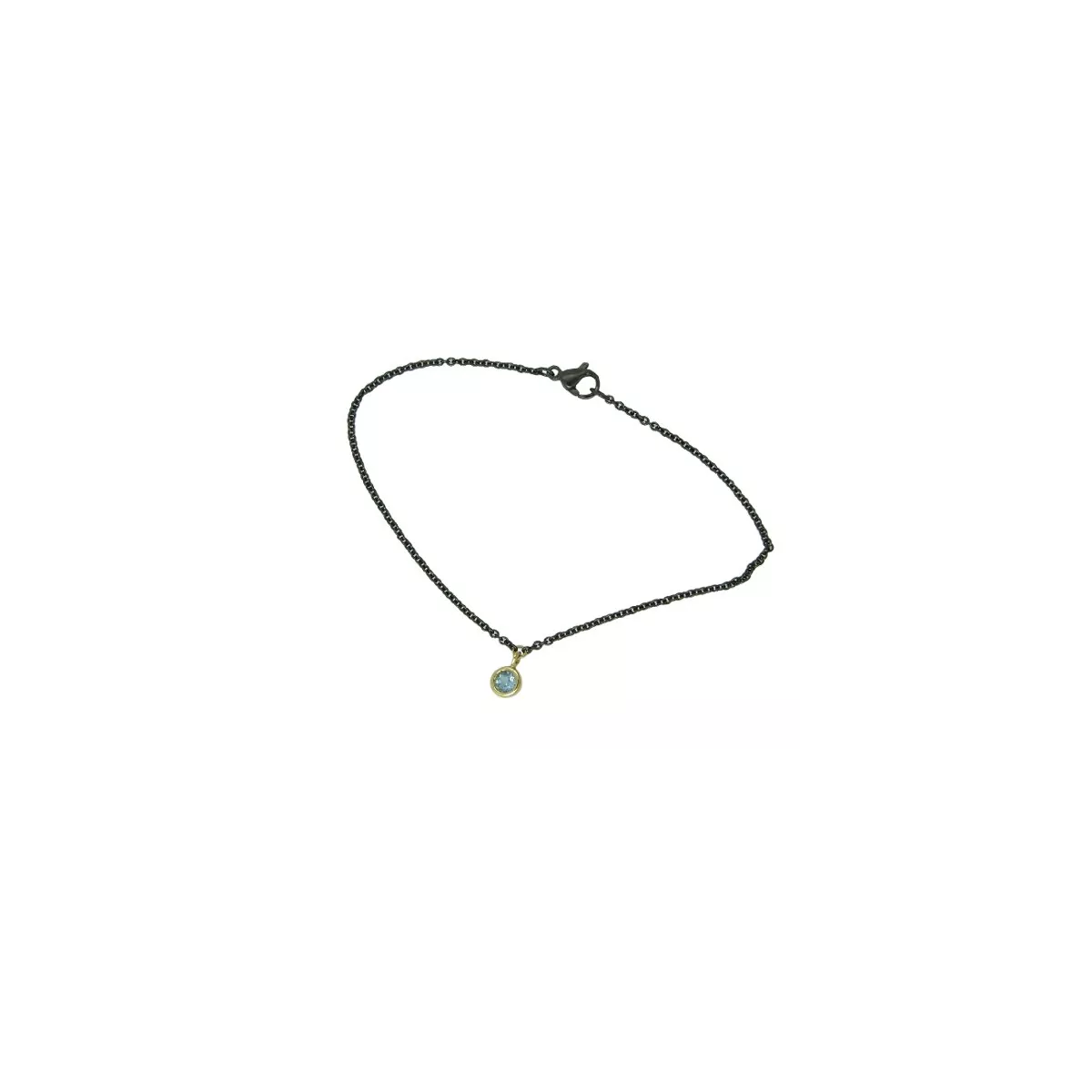 Polsera acer or groc i topaç blau - V-3195/PU/T