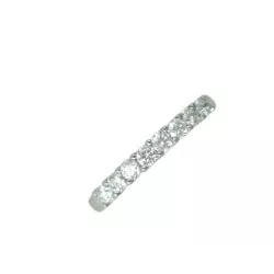 Anell or blanc mitja aliança 0.58k brillants - V-3407/AL/7