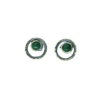 Arracades G Styliano plata or malaquita - BSP1586/A
