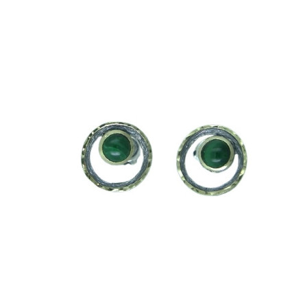 Arracades G Styliano plata or malaquita - BSP1586/A