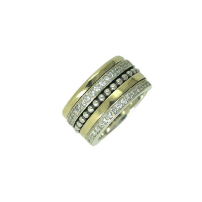Anillo G.Styliano plata oro circon - AR312