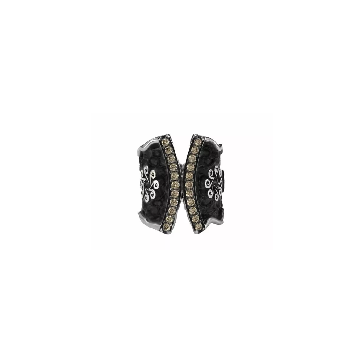 Anell Bohemme plata oxidada zircon xampany - 7BHM2410R00