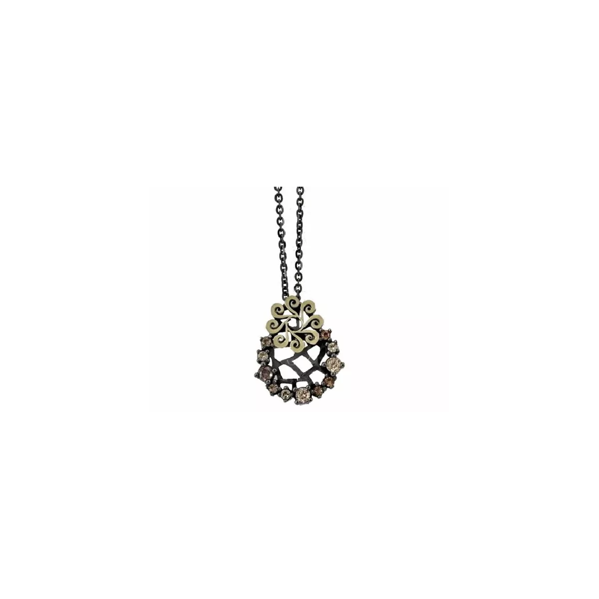 Penjoll Bohemme plata or zircon xampany - 7DRM2402P42