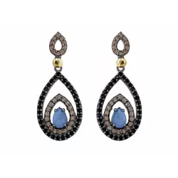 Arracades Bohemme plata or tanzanita zircon xampany - 7TEA003ET