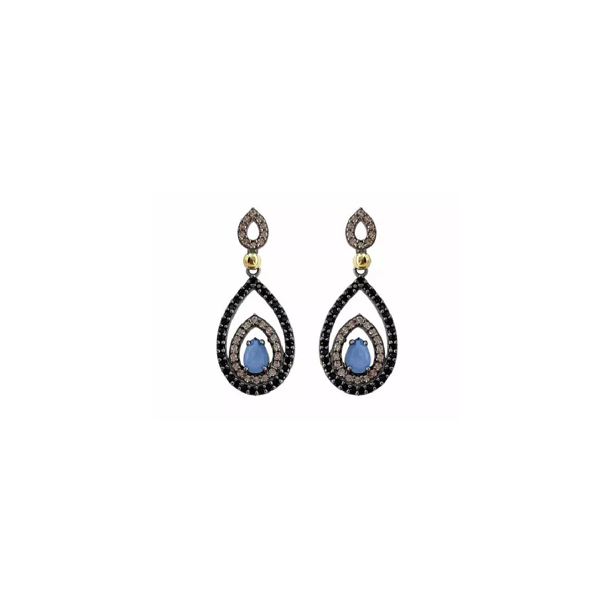 Arracades Bohemme plata or tanzanita zircon xampany - 7TEA003ET